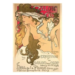 Affiches Et Reproductions<Boutiques de musées Affiche Alphonse Mucha - Salon des Cent, 1896 - 50x70 cm