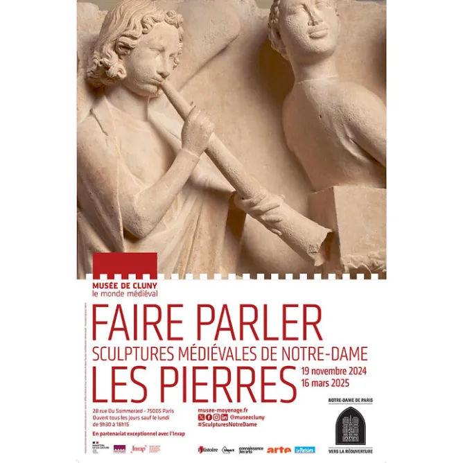 Boutiques de musées Affiche de l'exposition Faire parler les pierres. Sculptures médiévales de Notre-Dame - 40x60 cm Hot