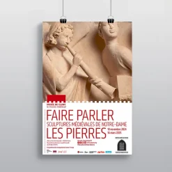 Boutiques de musées Affiche de l'exposition Faire parler les pierres. Sculptures médiévales de Notre-Dame - 40x60 cm Hot
