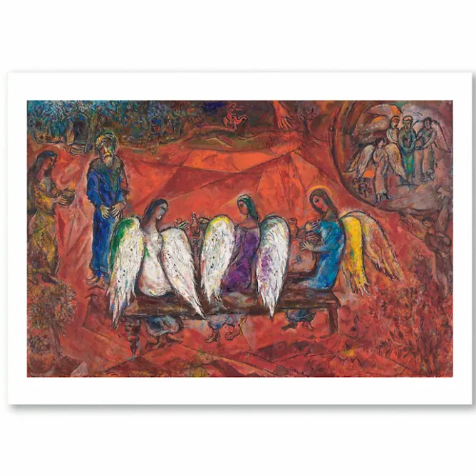 Affiches Et Reproductions<Boutiques de musées Affiche Marc Chagall - Abraham et les trois anges - 50 x 70 cm