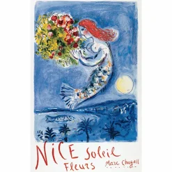 Affiches Et Reproductions<Boutiques de musées Affiche Marc Chagall - La Baie des anges, 1962 - 50x70cm