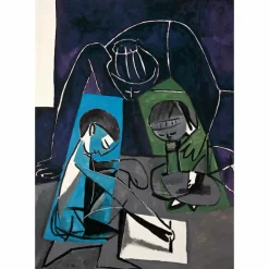 Boutiques de musées Affiche Pablo Picasso - Claude dessinant Françoise et Paloma, 1954 - 50 x 70 cm Online