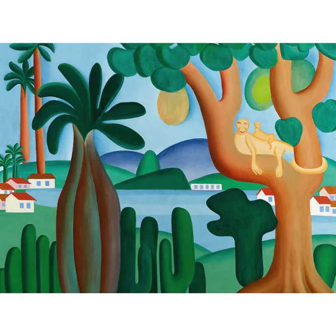 Affiches Et Reproductions<Boutiques de musées Affiche 50x70cm Tarsila do Amaral - Cartão postal, 1929