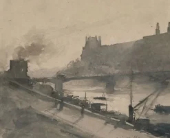 Toiles Sur Châssis|Panneaux Aluminium<Boutiques de musées Album des vues de Paris, le Louvre et le pont du Carrousel (toiles sur châssis)