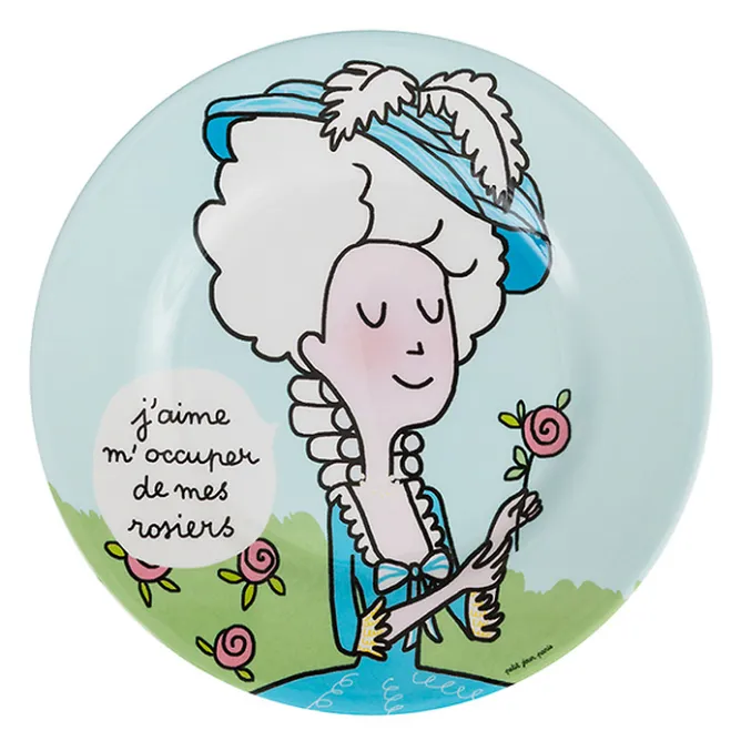 Art De La Table<Boutiques de musées Assiette Marie-Antoinette J'aime m'occuper de mes rosiers