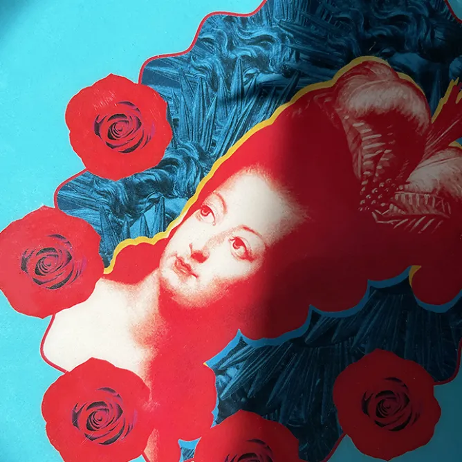 Design|Art De La Maison<Boutiques de musées Assiette murale Marie-Antoinette Pop Bleu ciel - ⌀ 22 cm