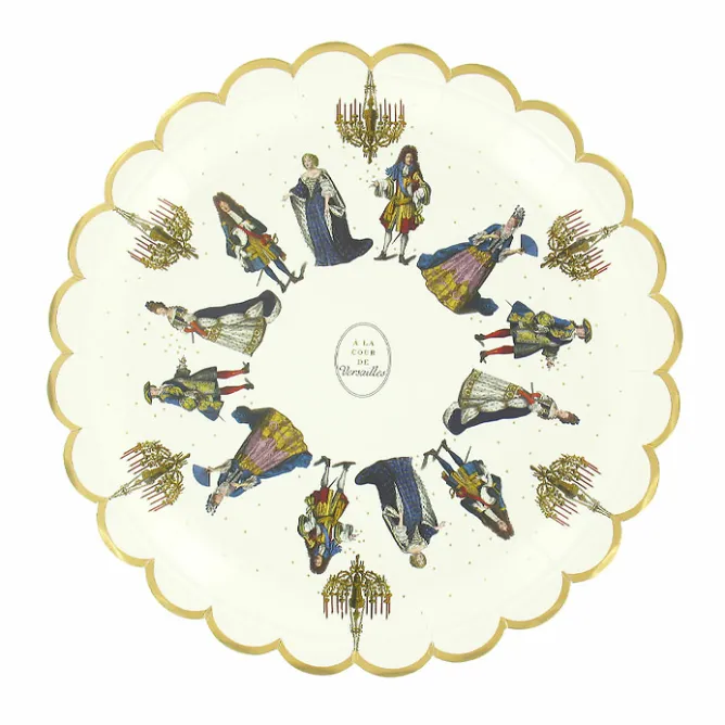 Boutiques de musées 8 Assiettes en carton "A la Cour de Versailles" New