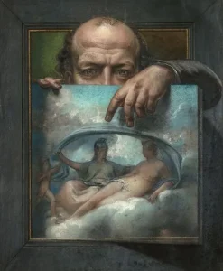 Boutiques de musées Autoportrait en trompe-l’oeil (détail) (toiles encadrées) Sale