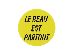 Pin'S<Boutiques de musées Badge Fernand Léger - Le beau est partout - Jaune