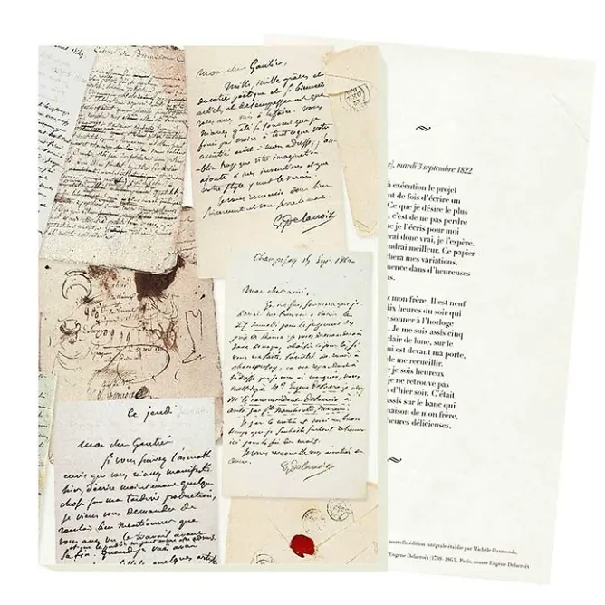 Cahiers Et Carnets<Boutiques de musées Bloc correspondance Eugène Delacroix - Journal (extrait de la première page)