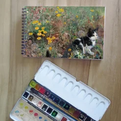 Boutiques de musées Bloc croquis 30 feuilles Bruno Liljefors - Chat sur un pré fleuri, 1887 Sale