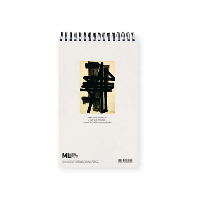 Cahiers Et Carnets<Boutiques de musées Bloc croquis Pierre Soulages - Gouache sur papier, 1952