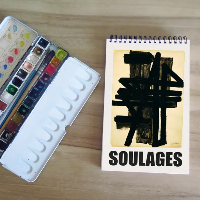 Cahiers Et Carnets<Boutiques de musées Bloc croquis Pierre Soulages - Gouache sur papier, 1952