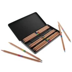Boutiques de musées Boîte 12 crayons de couleurs duo Licorne New