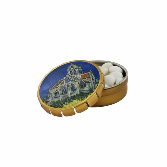 Boutiques de musées Boîte de bonbons saveur menthe Vincent van Gogh - L'église d'Auvers-sur-Oise Discount