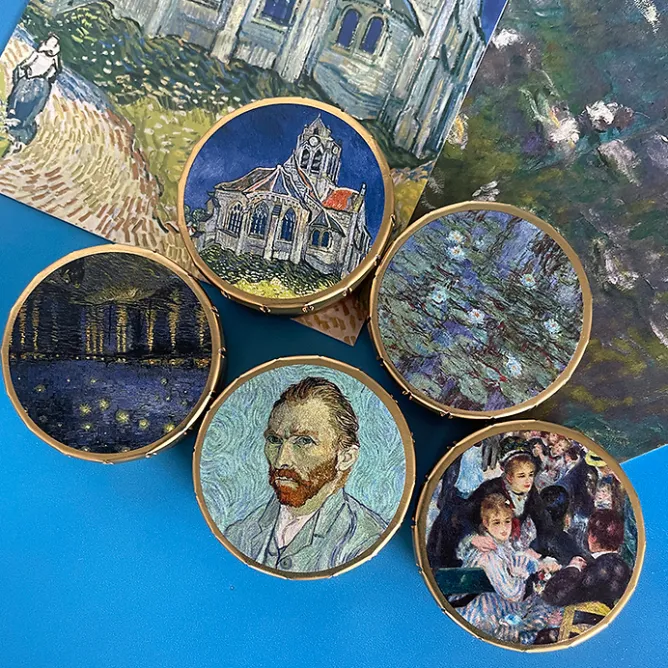 Boutiques de musées Boîte de bonbons saveur menthe Vincent van Gogh - L'église d'Auvers-sur-Oise Discount