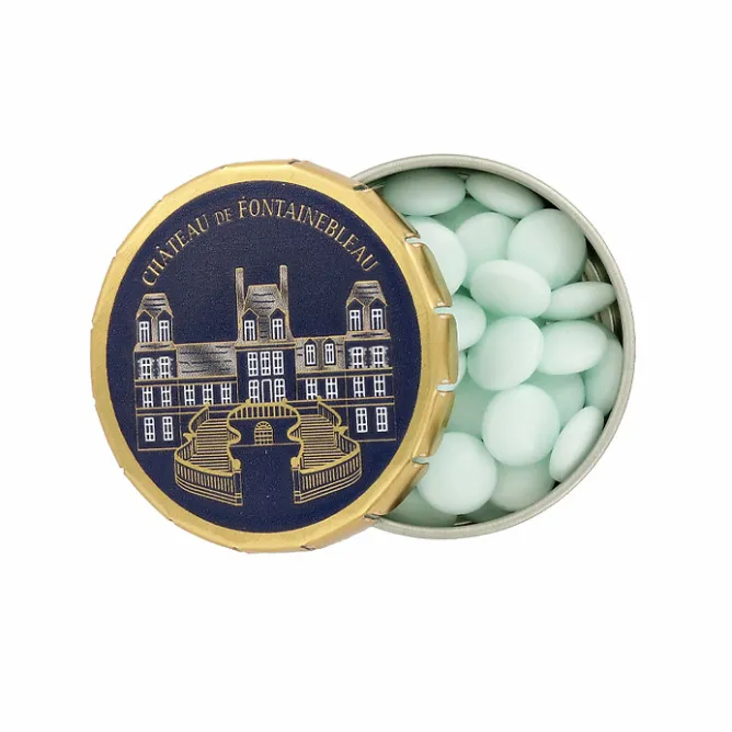 Boutiques de musées Boîte de bonbons saveur menthe - Façade du Château de Fontainebleau Clearance