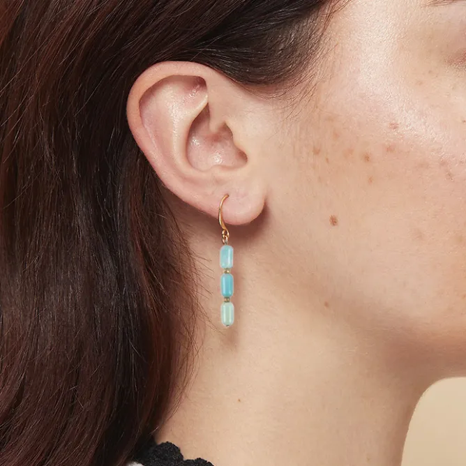 Boucles D'Oreilles<Boutiques de musées Boucles d'oreille pendantes Antiques avec pierres azur