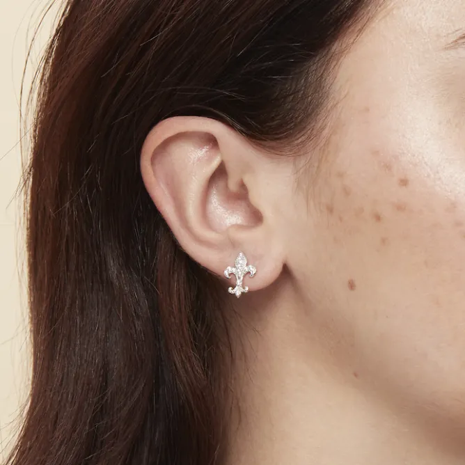 Boutiques de musées Boucles d'oreilles Clips Fleur de Lys Outlet