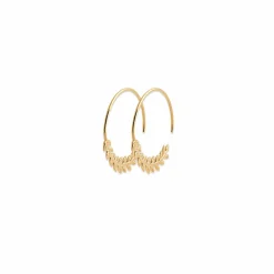 Boucles D'Oreilles<Boutiques de musées Boucles d'oreilles Créoles Feuilles de laurier Plaqué or