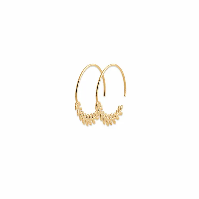 Boucles D'Oreilles<Boutiques de musées Boucles d'oreilles Créoles Feuilles de laurier Plaqué or