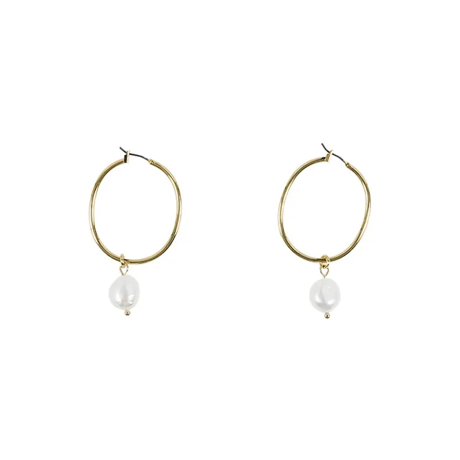Boutiques de musées Boucles d'oreilles Créoles Perles de la Reine Discount