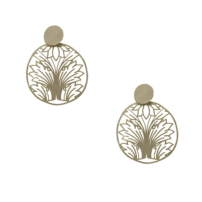Boutiques de musées Boucles d'oreilles Feuilles d'acanthe New