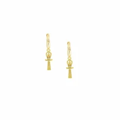 Boutiques de musées Boucles d'oreilles Égypte - Croix de vie Clearance