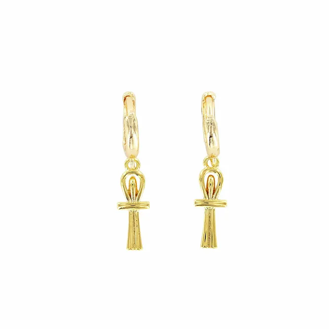 Boutiques de musées Boucles d'oreilles Égypte - Croix de vie Clearance