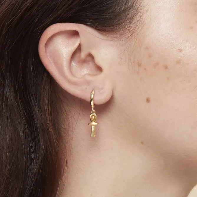 Boutiques de musées Boucles d'oreilles Égypte - Croix de vie Clearance