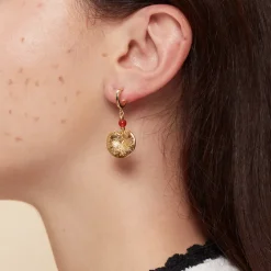 Boutiques de musées Boucles d'oreilles Nymphéa Perle de cornaline - Les Cleias Outlet