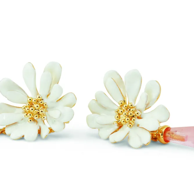 Boutiques de musées Boucles d'oreilles pendantes Fleur Blanche Berthe Morisot - Les Néréides X musée d'Orsay Sale