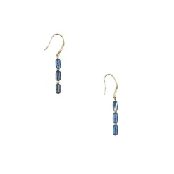 Boutiques de musées Boucles d'oreilles pendantes Antiques avec pierres bleues Best