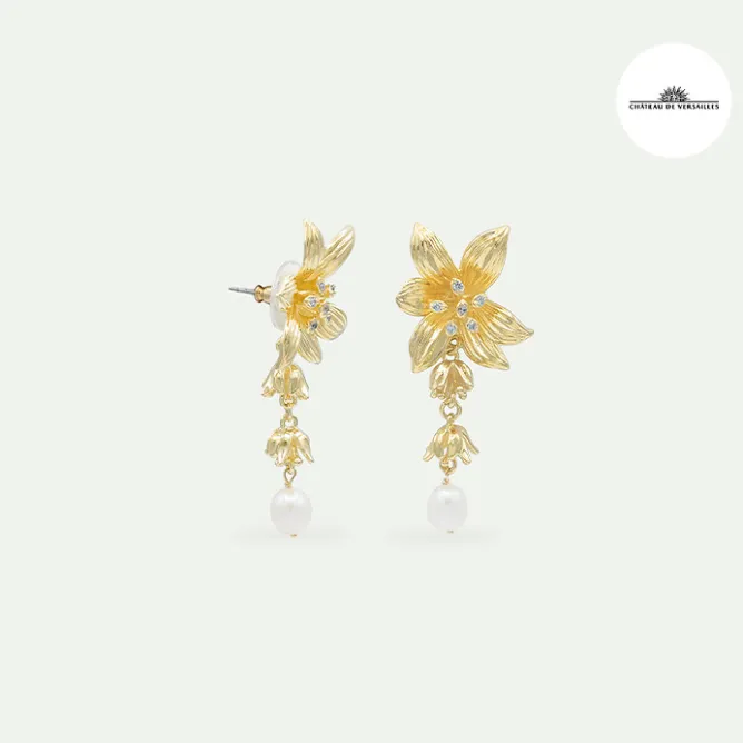 Boucles D'Oreilles<Boutiques de musées Boucles d'oreilles à tiges fleur de lys - Les Néréides