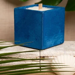Senteurs<Boutiques de musées Bougie Cube - Béton Bleu 250g