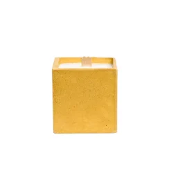 Art De La Maison<Boutiques de musées Bougie Cube - Béton Jaune - Fleur d'oranger