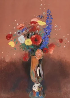 Toiles Sur Châssis|Panneaux Aluminium<Boutiques de musées Bouquet de fleurs des champs dans un vase à long col (toiles sur châssis)