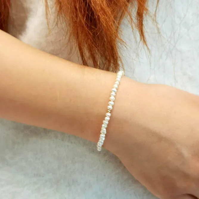 Bracelets<Boutiques de musées Bracelet Château de Versailles avec petites perles d'eau douce - Les Cleias
