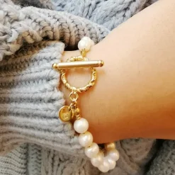 Boutiques de musées Bracelet Château de Versailles avec grandes perles d'eau douce - Les Cleias New