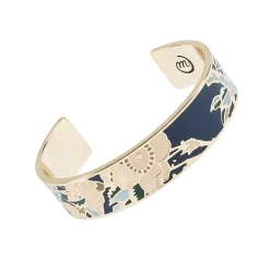 Boutiques de musées Bracelet jonc Hokusai - Cerisier et bouvreuil Discount