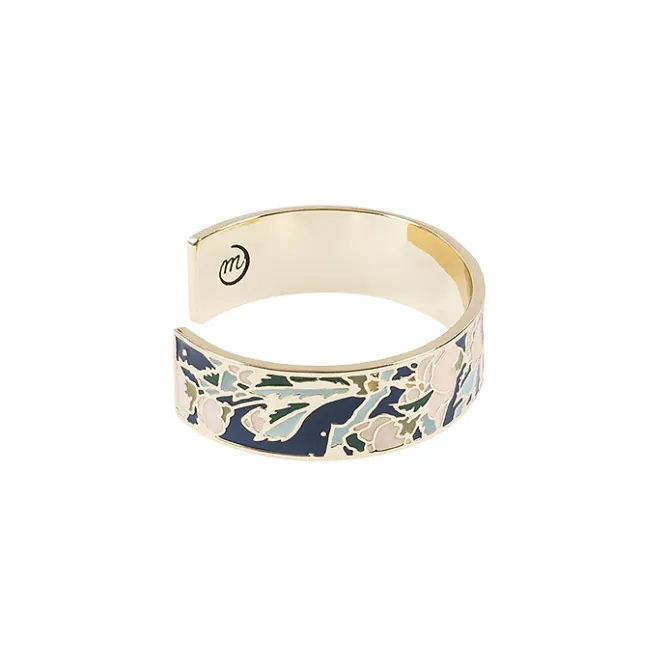 Boutiques de musées Bracelet jonc Hokusai - Cerisier et bouvreuil Discount