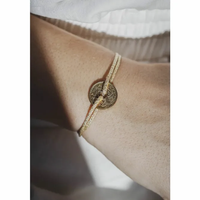 Boutiques de musées Bracelet République Française 5 centimes - Cordon doré Hot