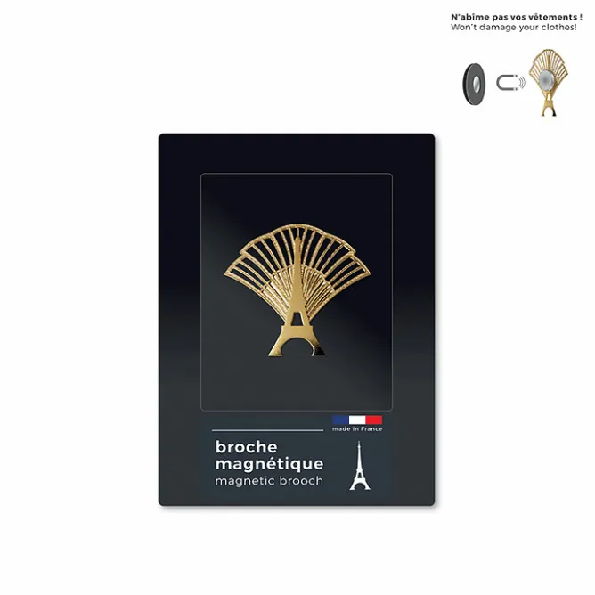 Boutiques de musées Broche magnétique Tour Eiffel Festif dorée - tout simplement, Online