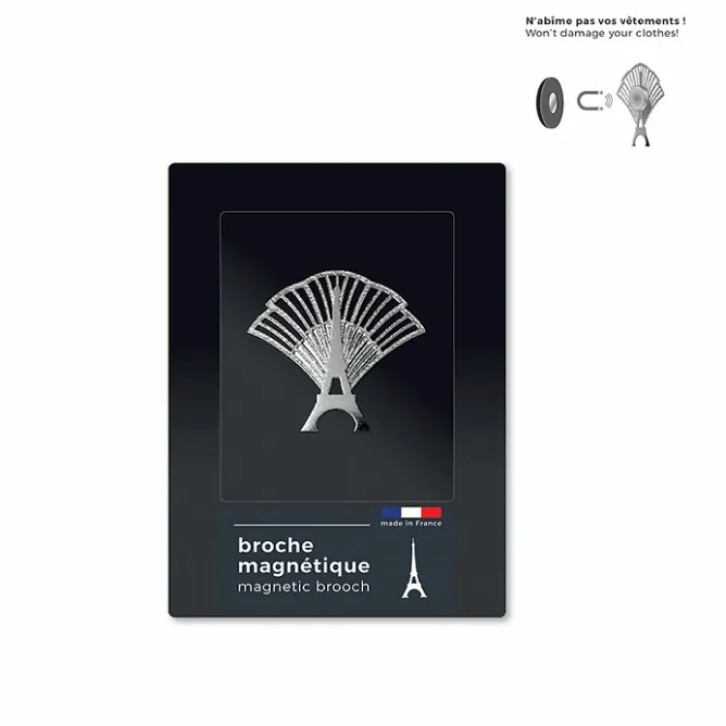 Boutiques de musées Broche magnétique Tour Eiffel Festif argentée - tout simplement, Discount