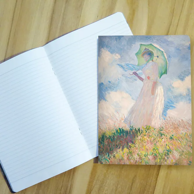 Boutiques de musées Cahier Claude Monet - Femme à l'ombrelle tournée vers la gauche New