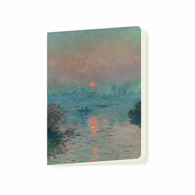 Boutiques de musées Cahier Claude Monet - Soleil couchant sur la Seine à Lavacourt, effet d'hiver, 1880 Outlet