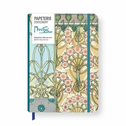 Boutiques de musées Cahier à élastique Alphonse Mucha - Documents décoratifs bleus (Planche n°30) Discount