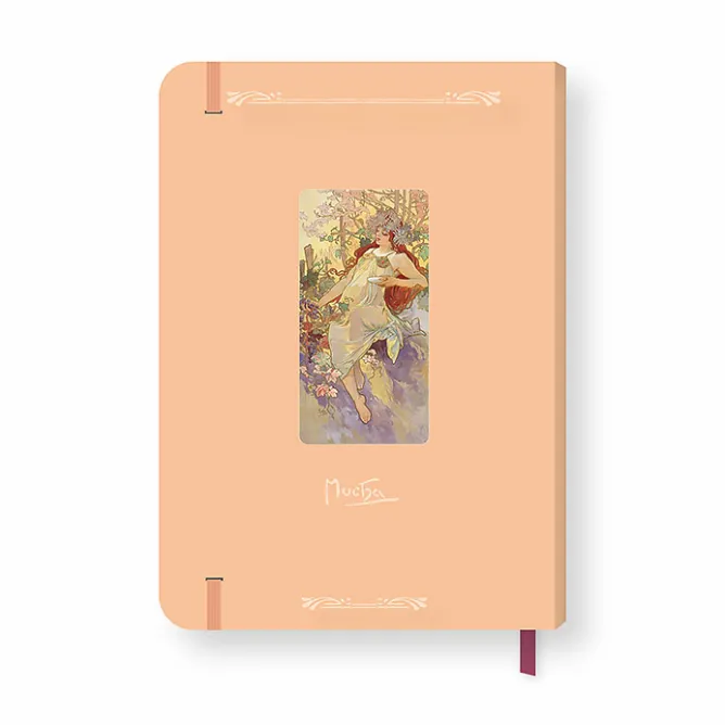 Boutiques de musées Cahier à élastique Alphonse Mucha - L'Automne