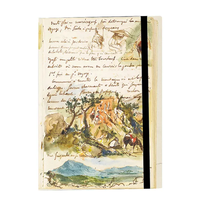 Boutiques de musées Cahier à élastique Eugène Delacroix - Cavaliers Hot