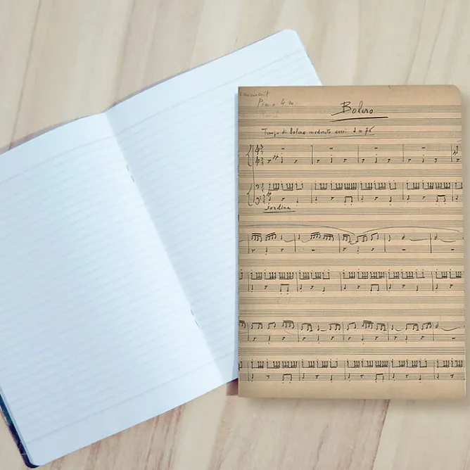 Cahiers Et Carnets<Boutiques de musées Cahier Maurice Ravel - Manuscrit de la partition du Boléro pour piano à 4 mains, 1929